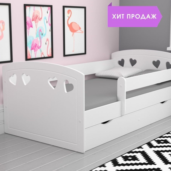 Кровать Сердца 180x80 без ящика